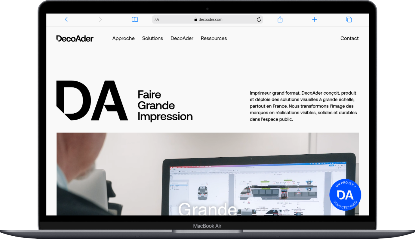 Version desktop du site Decoader