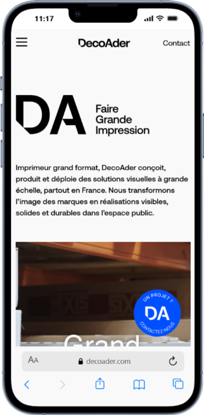 Version desktop du site Decoader